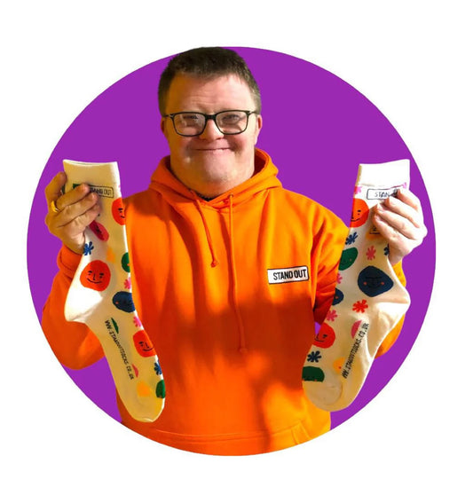 Founder With Down Syndrome With Stand Out Socks