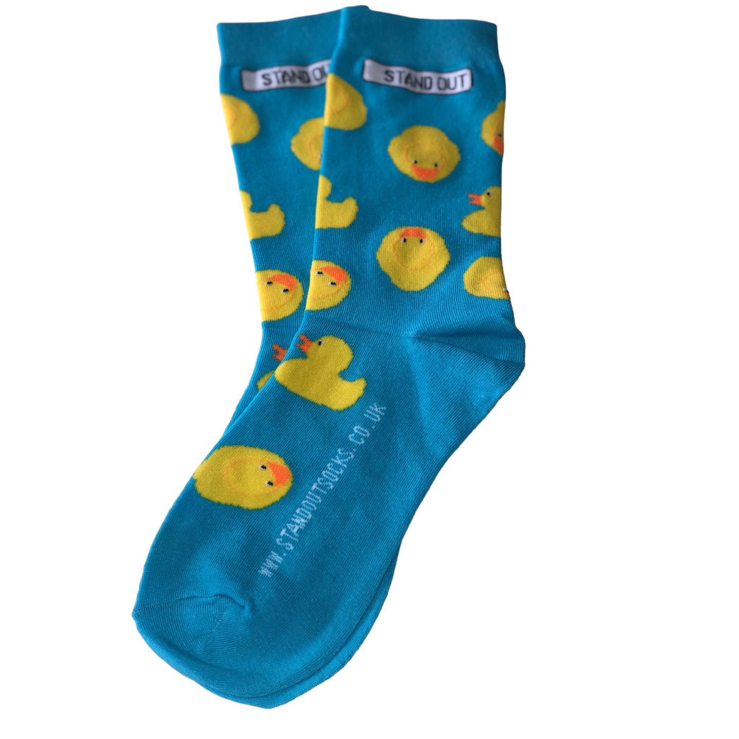 Blue socks with rubber ducks pattern  - Stand Out Socks