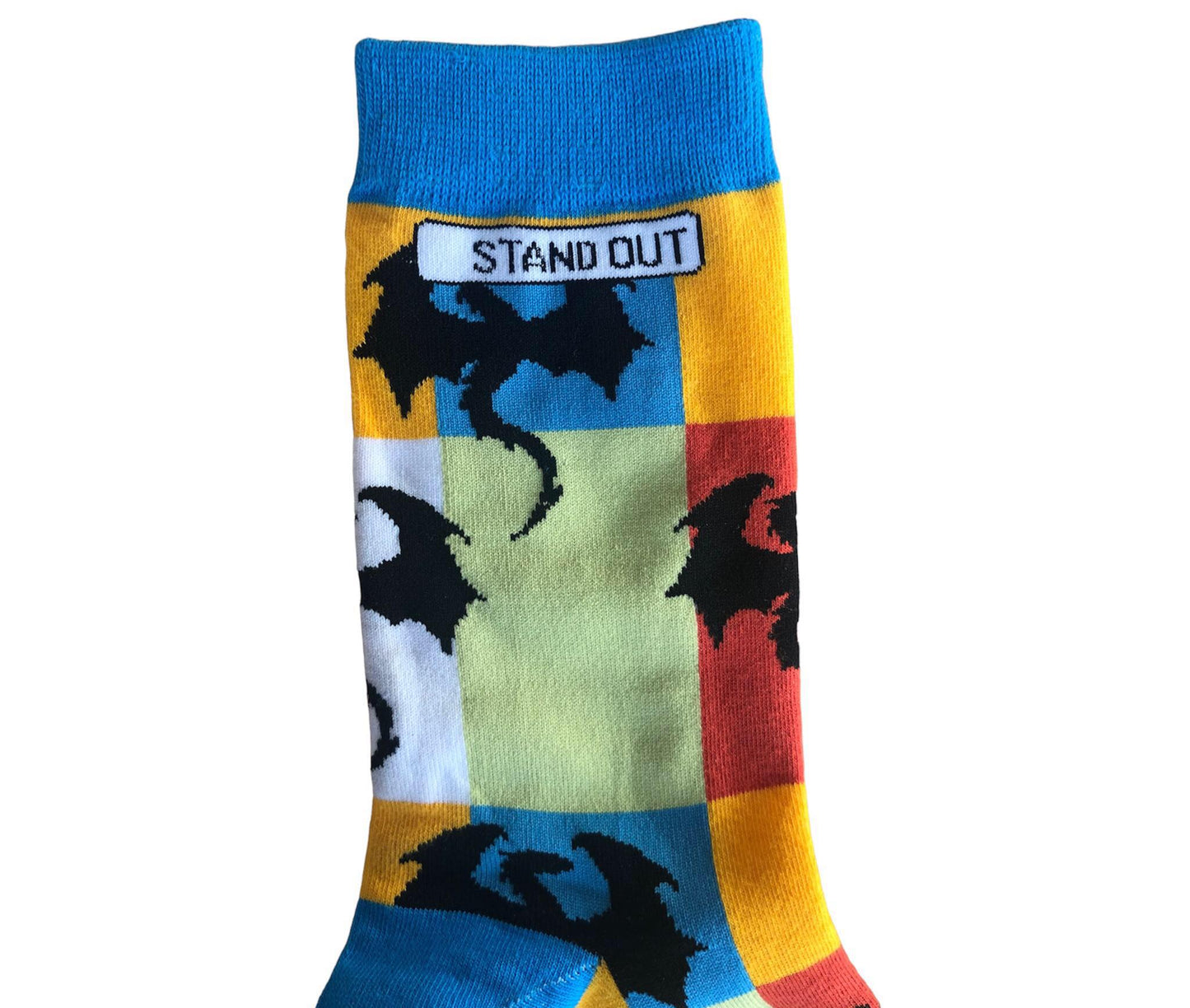 Stand Out Socks Dragons Den Socks - Colourful socks with dragons BBC Dragons Den