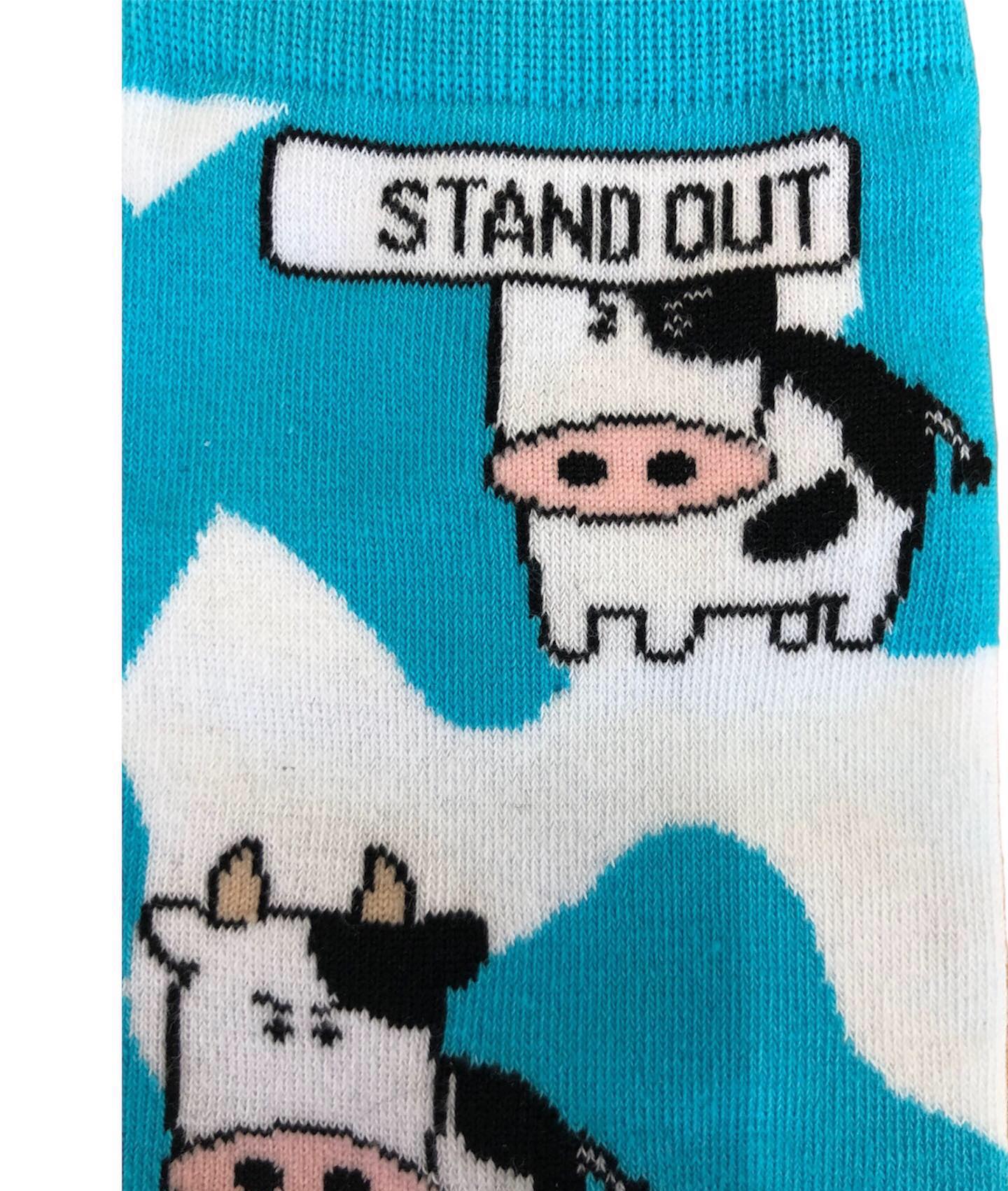 Stand Out Socks Cow Print