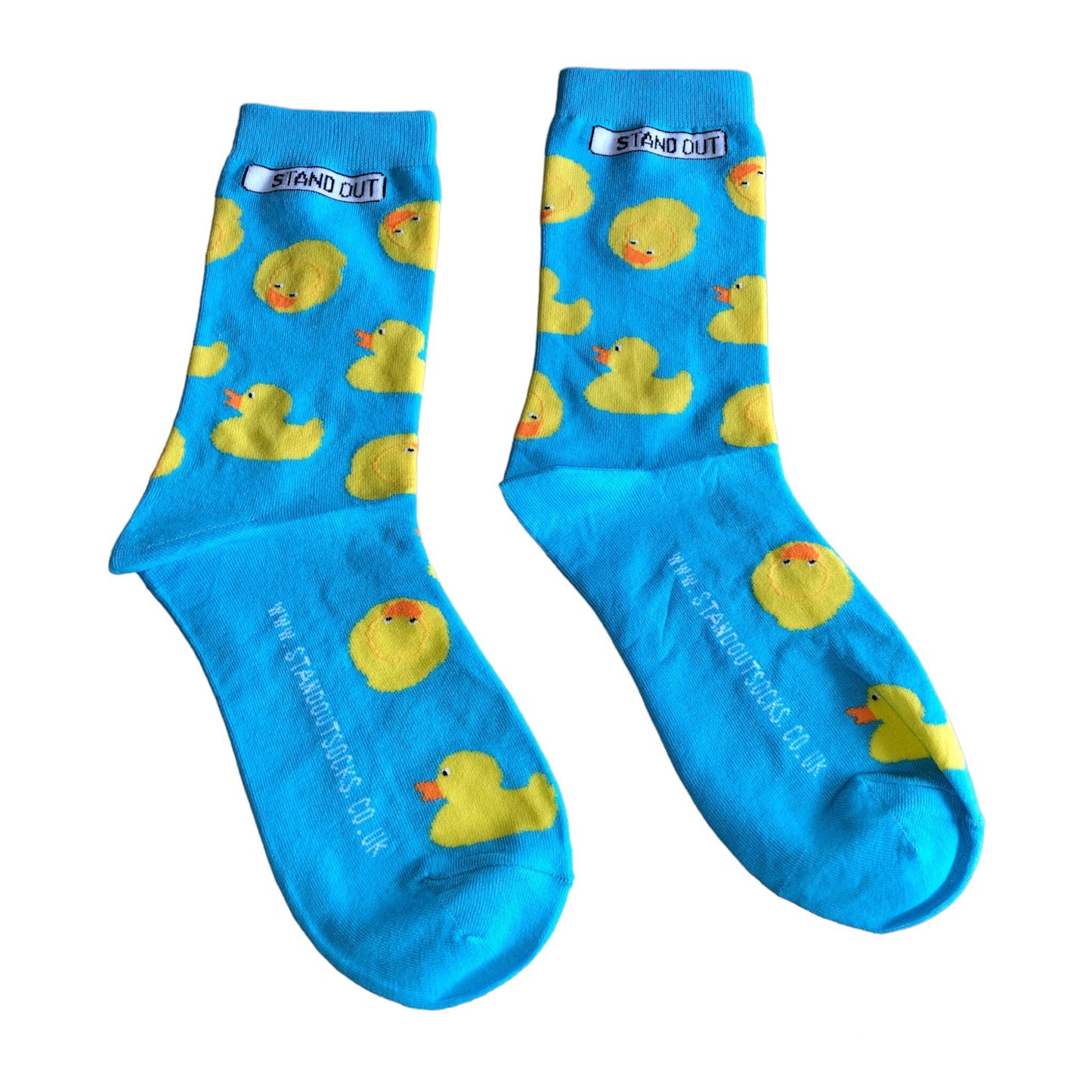 Blue socks with rubber ducks pattern  - Stand Out Socks